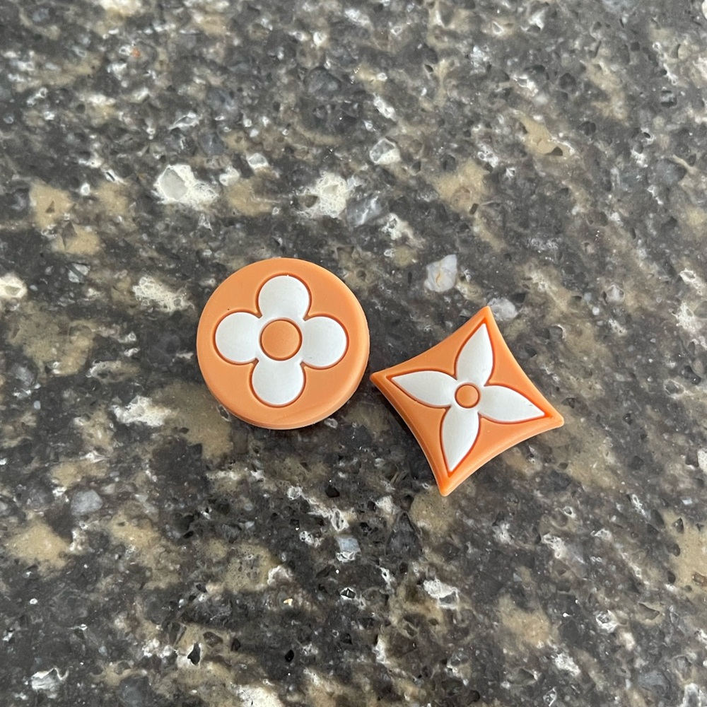 Louis Vuitton Orange and White Jibbitz Set